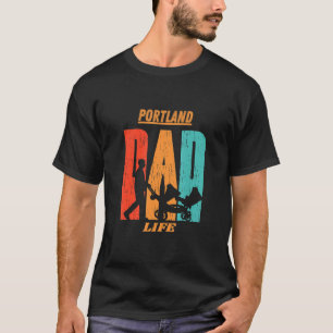 T-shirt Portland Native Funny State Drapeau Papa Parent Bé