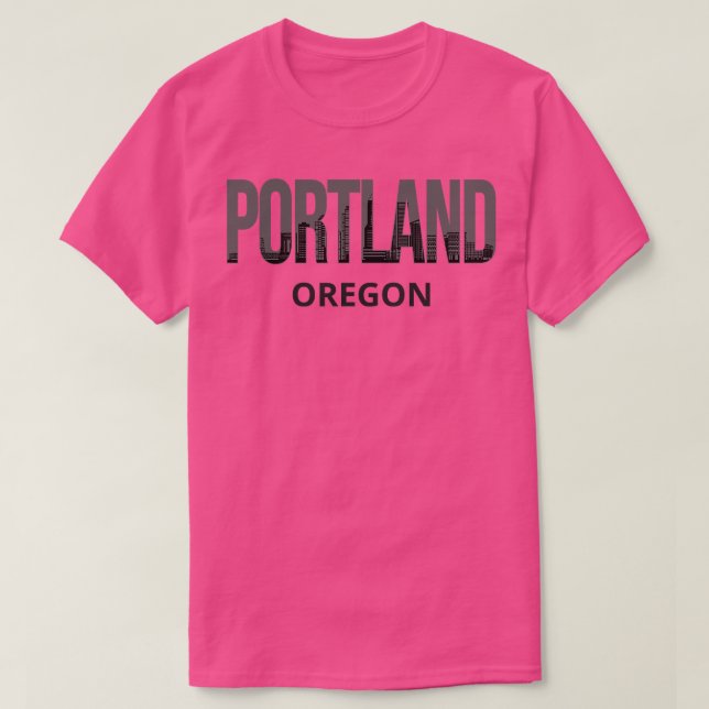 T-shirt Portland Oregon Skyline Pride I (Design devant)