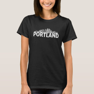T-shirt Portland Oregon USA City Skyline Silhouette Outlin
