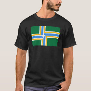 T-shirt Portland Oregon Ville Drapeau Histoire Patrimoine