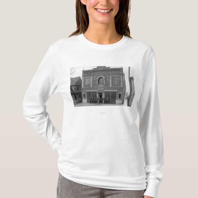 T-shirt Portland, OU photographie de vue de la caserne de (Devant)