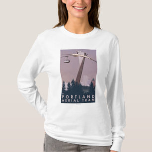 T-shirt Portland, scène de tram d'OregonAerial