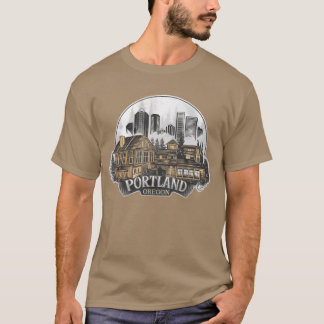 T-shirt Portland Ville Oregon États-Unis ami