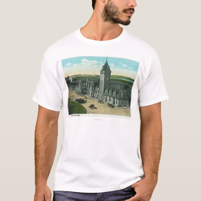 T-shirt Portland, vue de MaineExterior de station des (Devant)