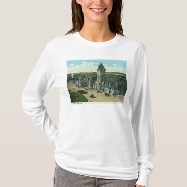 T-shirt Portland, vue de MaineExterior de station des (Devant)