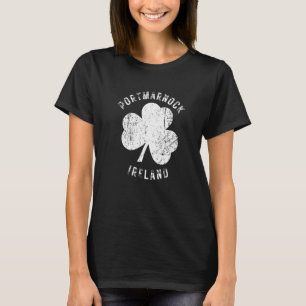 T-shirt Portmarnock Dublin Irlande Trèfle Vintage Détresse