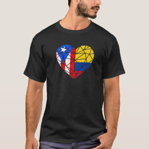 T-shirt Porto Rico Colombie Drapeau Boricua Heart Brotherh