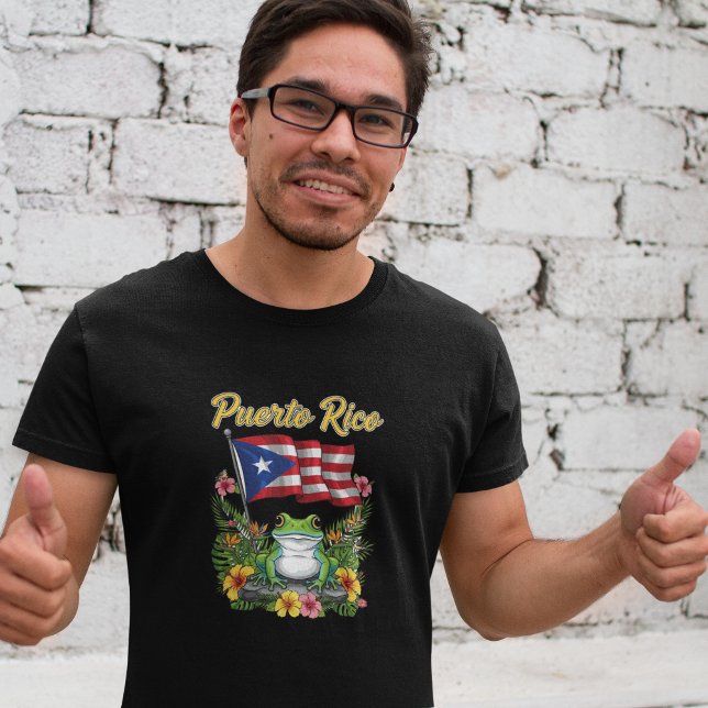 T-shirt Porto Rico Coquí Frog Boricua Pride (Puerto Rico Coquí Frog Boricua Pride T-Shirt)