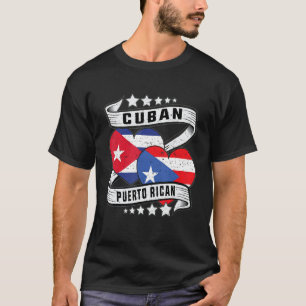 T-shirt Porto Rico Cubain moitié Cubain moitié Porto Rico 
