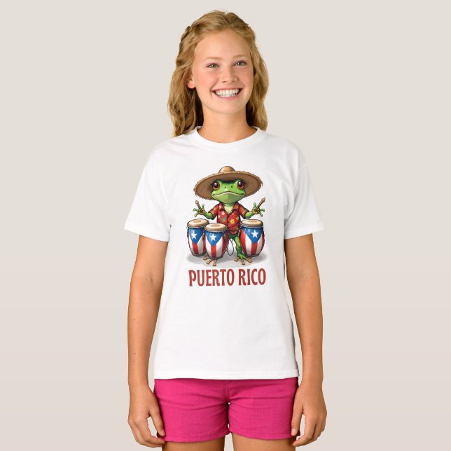 T-shirt Porto Rico Culture Frog (Devant entier)