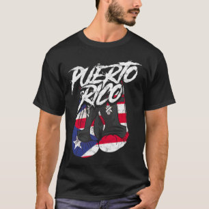 T-shirt Porto Rico Dans Les Gants De Boxe - Fig Hispanique