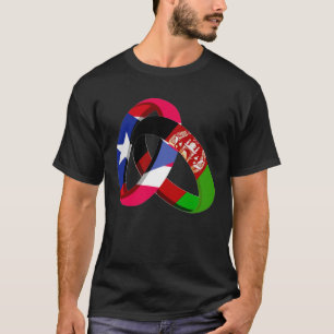 T-shirt Porto Rico Drapeau Afghanistan Grosse ceinture mar