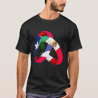 T-shirt Porto Rico Drapeau Mexique Grown Ring Mariage mari