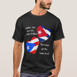 T-shirt Porto Rico et Cuba Heart, deux ailes du même