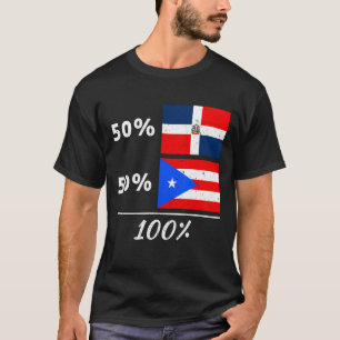 T-shirt Porto Rico Et Dominicain Shirt Pride Heritage Fl