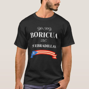 T-shirt Porto Rico Fier Boricua De Quebradillas