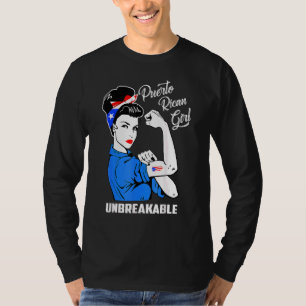 T-shirt Porto Rico Girl Unbreakable Heritage Porto Rico