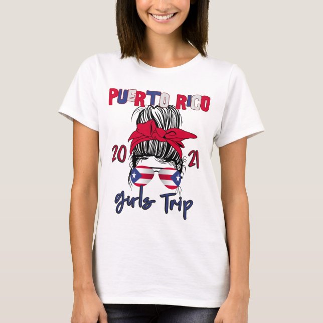 T-shirt Porto Rico Girls Trip Bachelorette Anniversaire  (Devant)