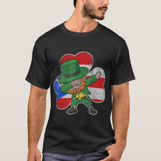 T-shirt Porto Rico irlandaise Dabbing Leprechaun St patric