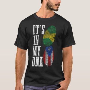 T-shirt Porto Rico Jamaïque C'Est Dans Ma Fierté D'Adn Pue