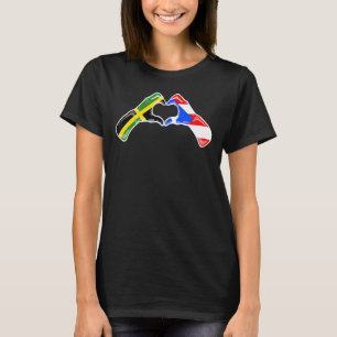 T-shirt Porto Rico Jamaïque Drapeau Porto-Rico Jamaïcain H