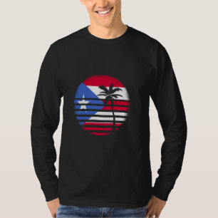 T-shirt Porto Rico Palms Drapeau Boricua racines portorica