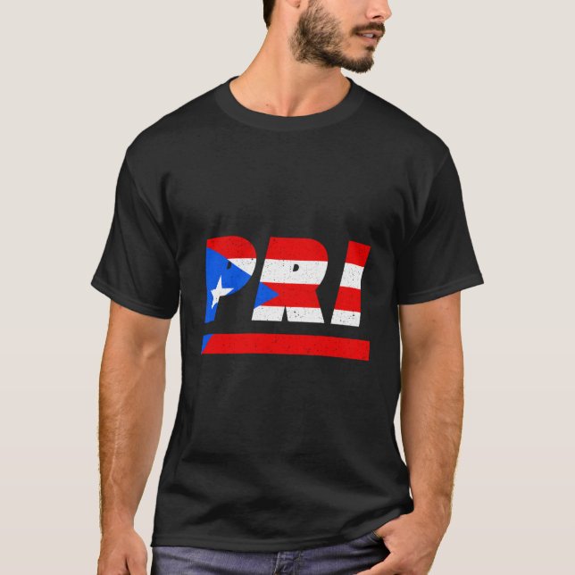 T-shirt Porto Rico Porto Rico Avec Drapeau (Devant)