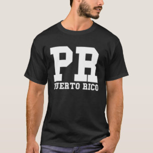 T-shirt Porto Rico PR minimaliste poche classique