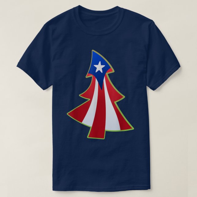 T-shirt Porto Rico Pride Noël Navidad Boricua (Design devant)