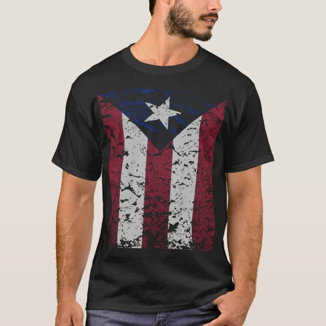 T-shirt Porto Rico Rican Beisbol Football Drapeau surdimen (Devant)