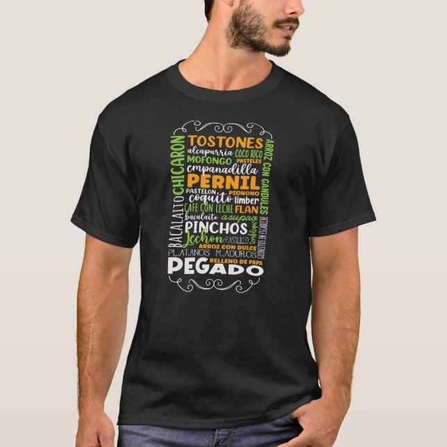 T-shirt Porto Rico Snacks Foods Fier Puerto (Devant)