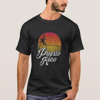 T-shirt Porto Rico Sunset Island Beach Vacances été Di