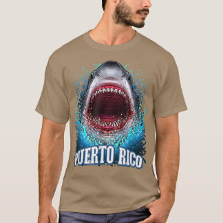 T-shirt Porto Rico Vacances Great White Shark Beach Trip 
