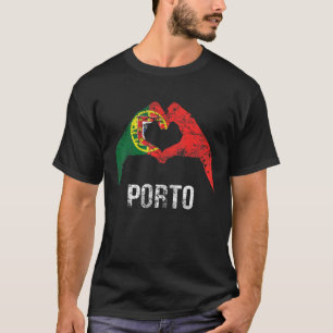 T-shirt Porto Ville Portugaise Amour Vintage Drapeau Portu