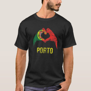 T-shirt Porto Ville Portugaise Amour Vintage Drapeau Portu