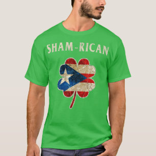T-shirt Portoricain Boricua Shamrock irlandais Drapeau St