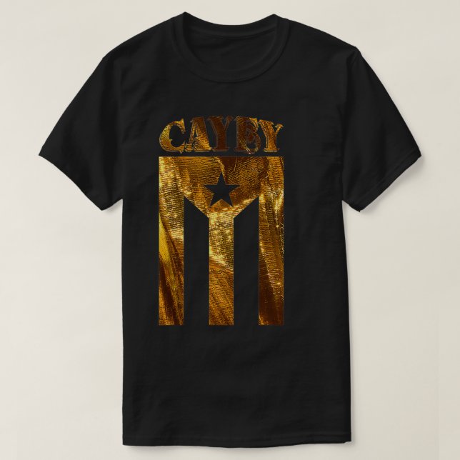 T-shirt Portoricain Cayey Gold Boricua, Porto Rico (Design devant)