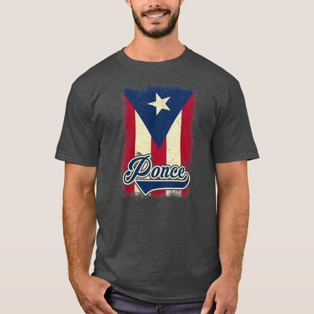 T-shirt Portoricain Drapeau Ponce Pride Porto Rico (Devant)