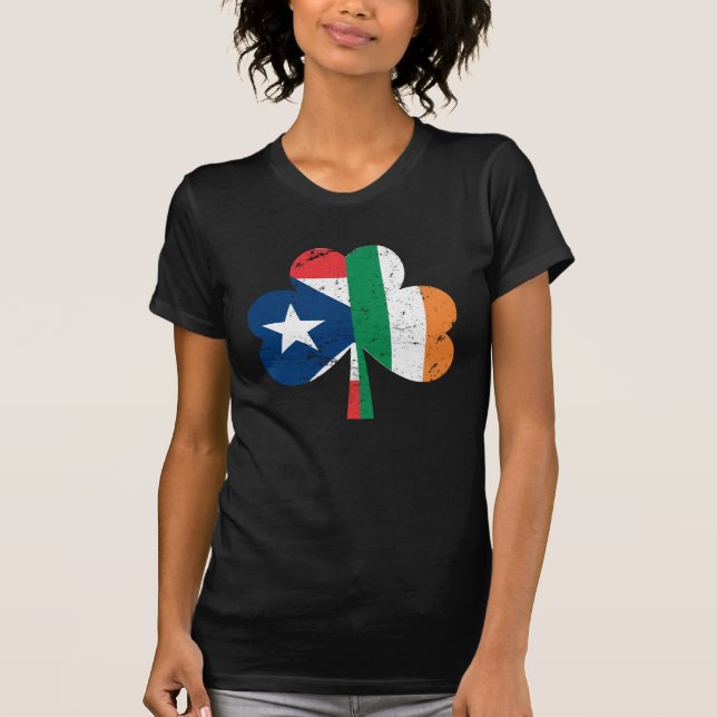 T-shirt Portoricain irlandais de l'Irlande de Jour de la (Devant)