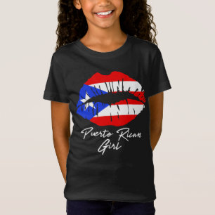 T-Shirt Portoricain Lèvres Drapeau Boricua Caribbean Love