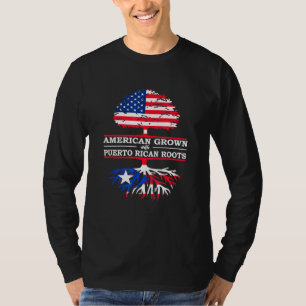 T-shirt Portoricain Racines drapeau américain