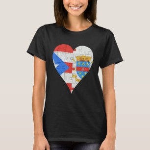 T-shirt Portoricain St Barts - Coeur du drapeau
