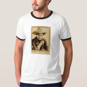 T-shirt Portrait 1918 de Tom Mix avec le fusil pour le