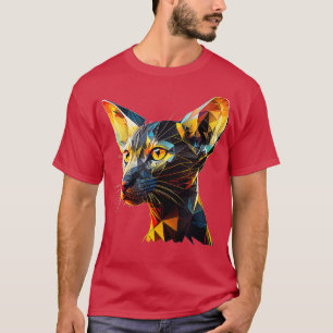 T-shirt Portrait Abstrait Oriental Shorthair Cat