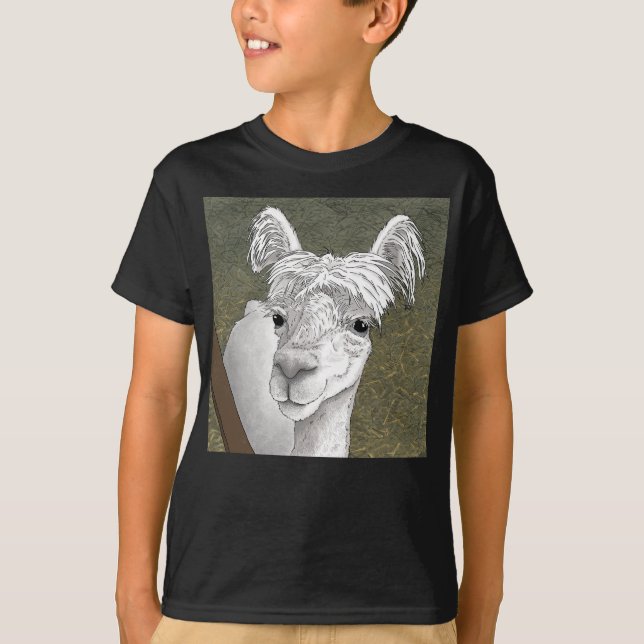 T-shirt Portrait Alpaca 2 (Devant)