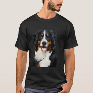 T-shirt Portrait Amusant Du Chien De Montagne Bernais Pour
