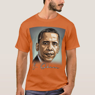 T-shirt Portrait Barack Obama Patriotique