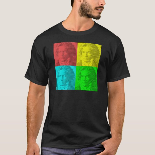 T-shirt Portrait Beethoven En Carré (Devant)