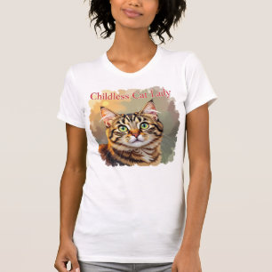 T-shirt Portrait charmant d'une dame sans enfants et amour