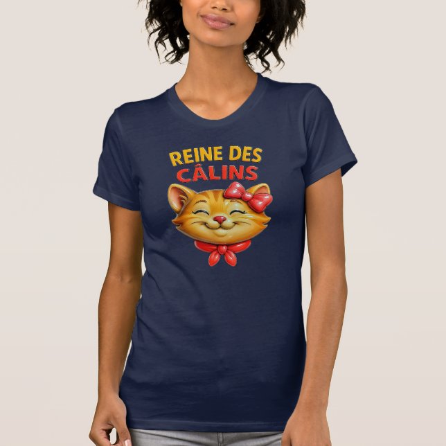 T-shirt Portrait chat humour (Devant)